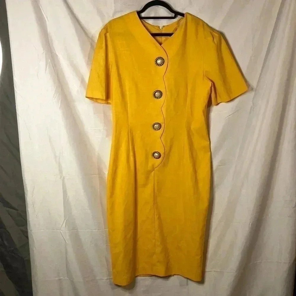 Vintage Sunshine starshine‎ yellow dress